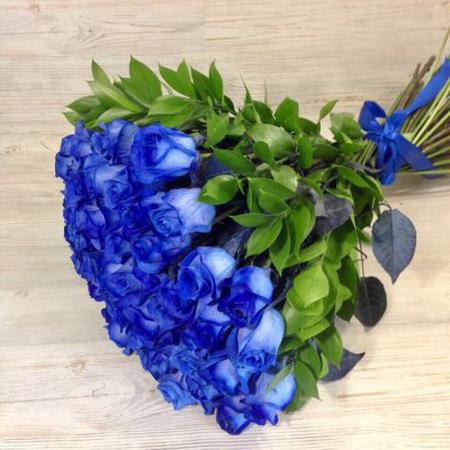 Букет из 51 синей розы (70 см)